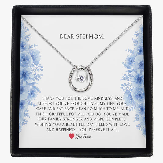 Horseshoe Necklace with Gift Box - To Step Mother - furevermama