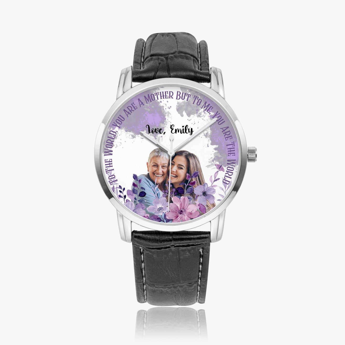 Personalized Premium Wide Type Quartz Watch - With Your Photo and Name - furevermama