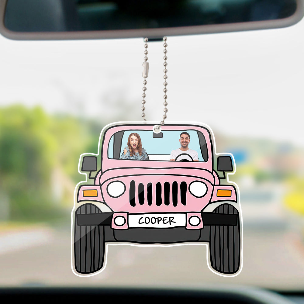 Personalized Photo Jeep Ornament