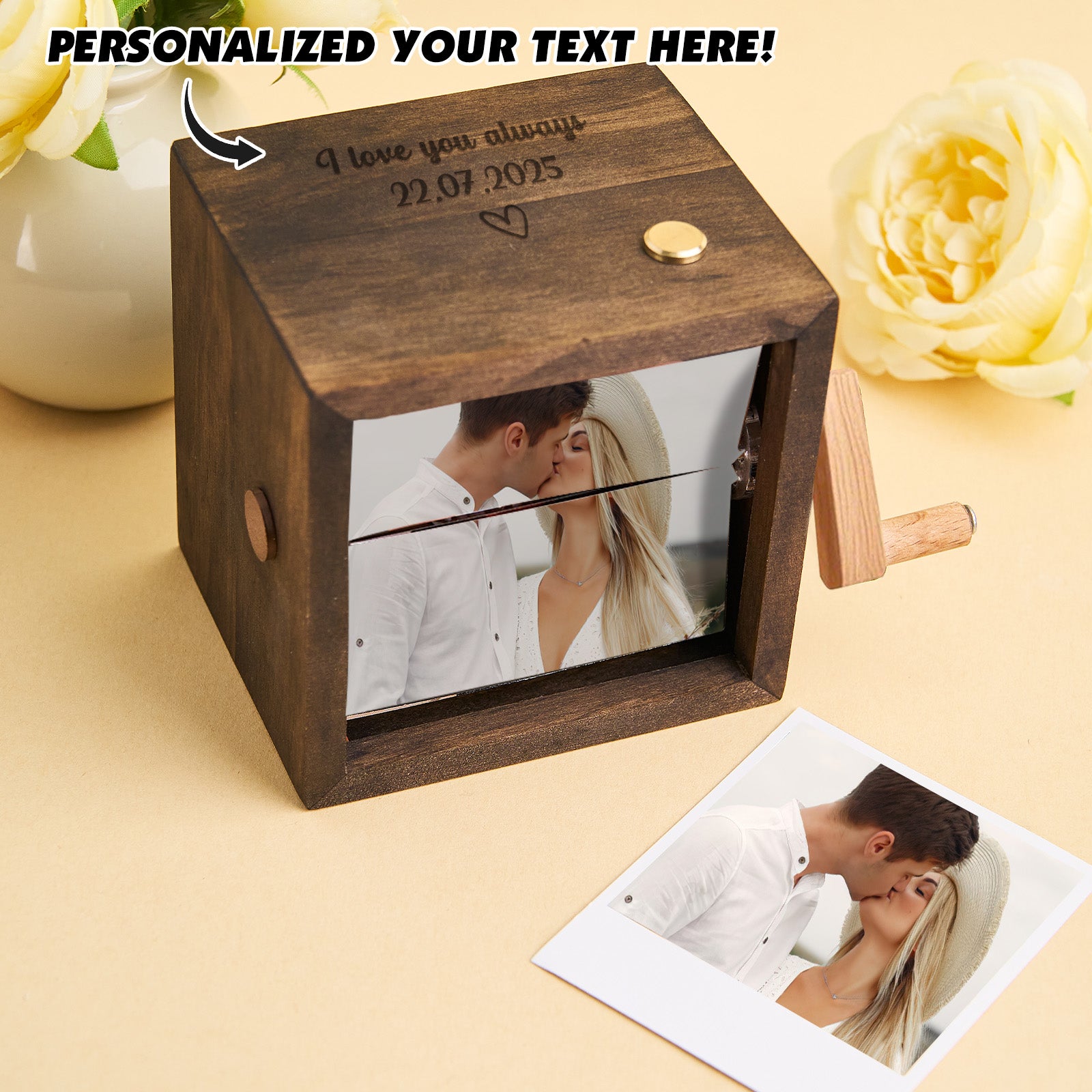 Custom Text & Photo Flipbook Frame - Perfect For Couple - Christmas and Anniversary Gift (Preview Available) - furevermama