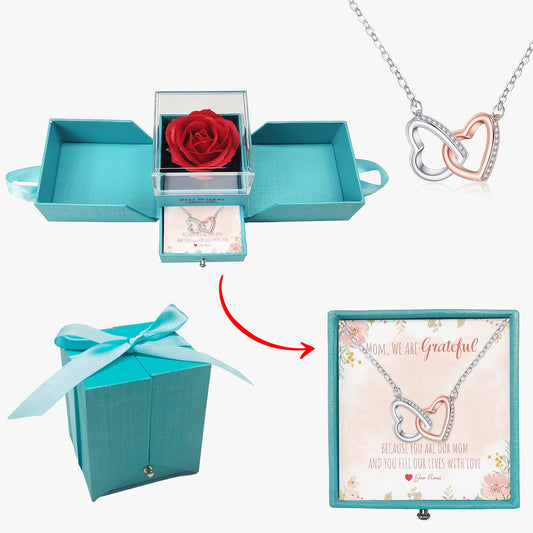 Connected Hearts Necklace With Mother's Gift Card - furevermama