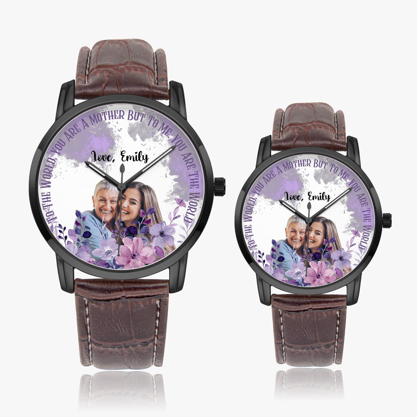 Personalized Premium Wide Type Quartz Watch - With Your Photo and Name - furevermama