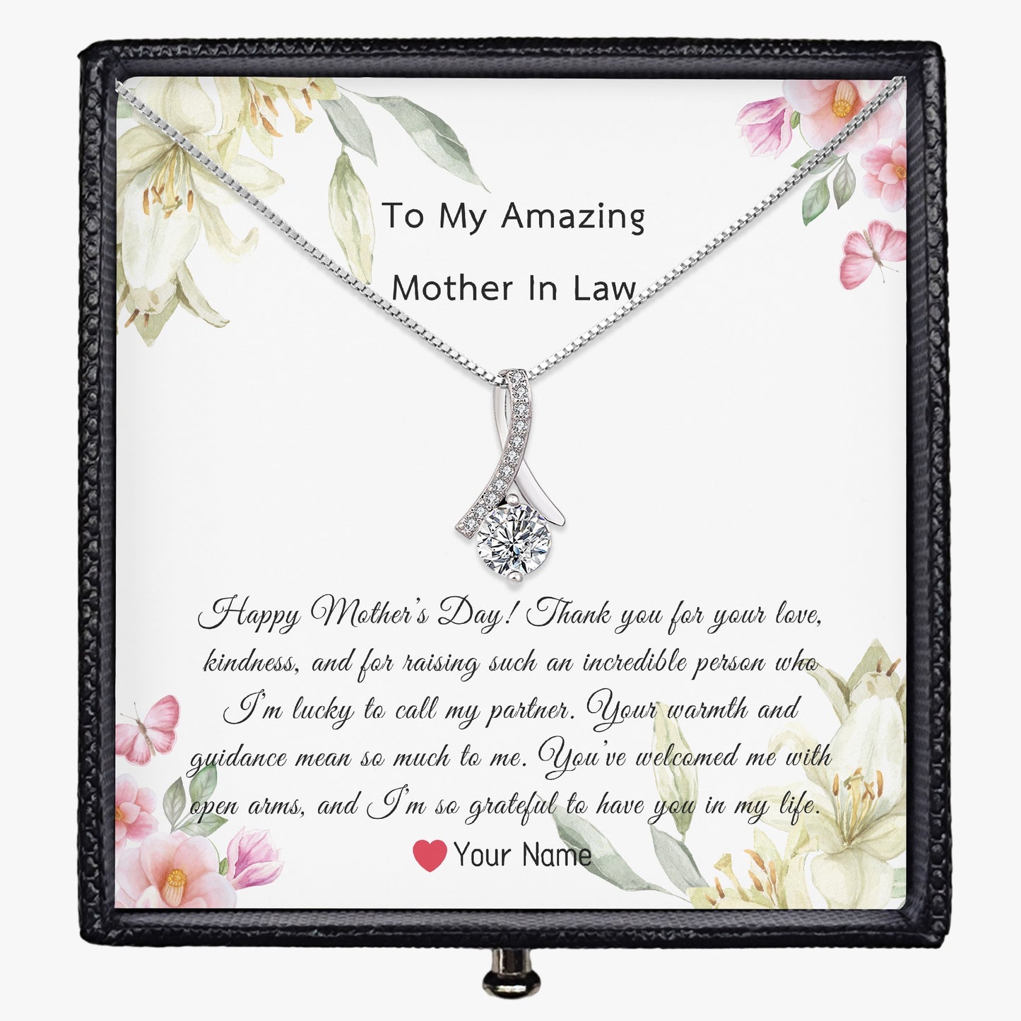 Elegant Necklace with Gift Box For Mother In Law - furevermama