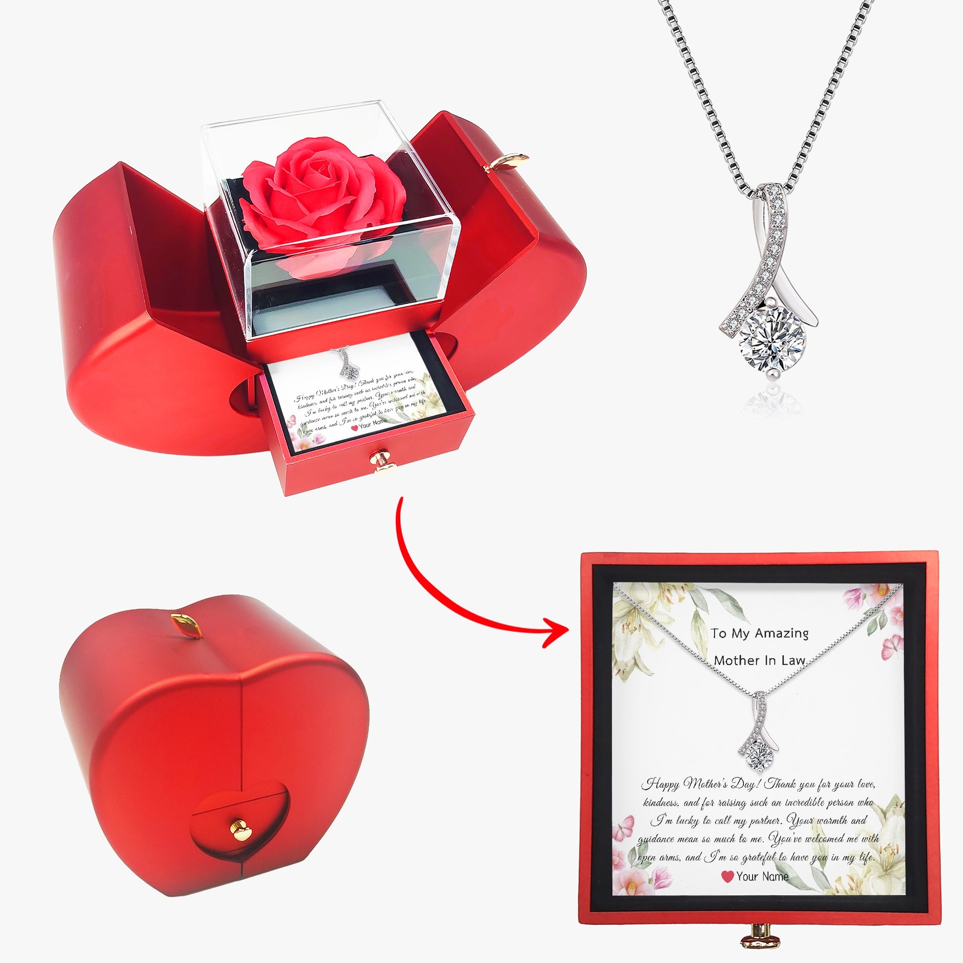 Elegant Necklace with Gift Box For Mother In Law - furevermama