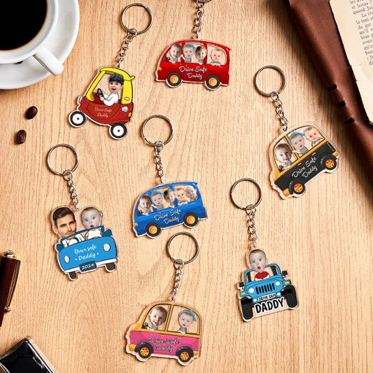 Custom Car Style Keychain Gifts for Dad - furevermama