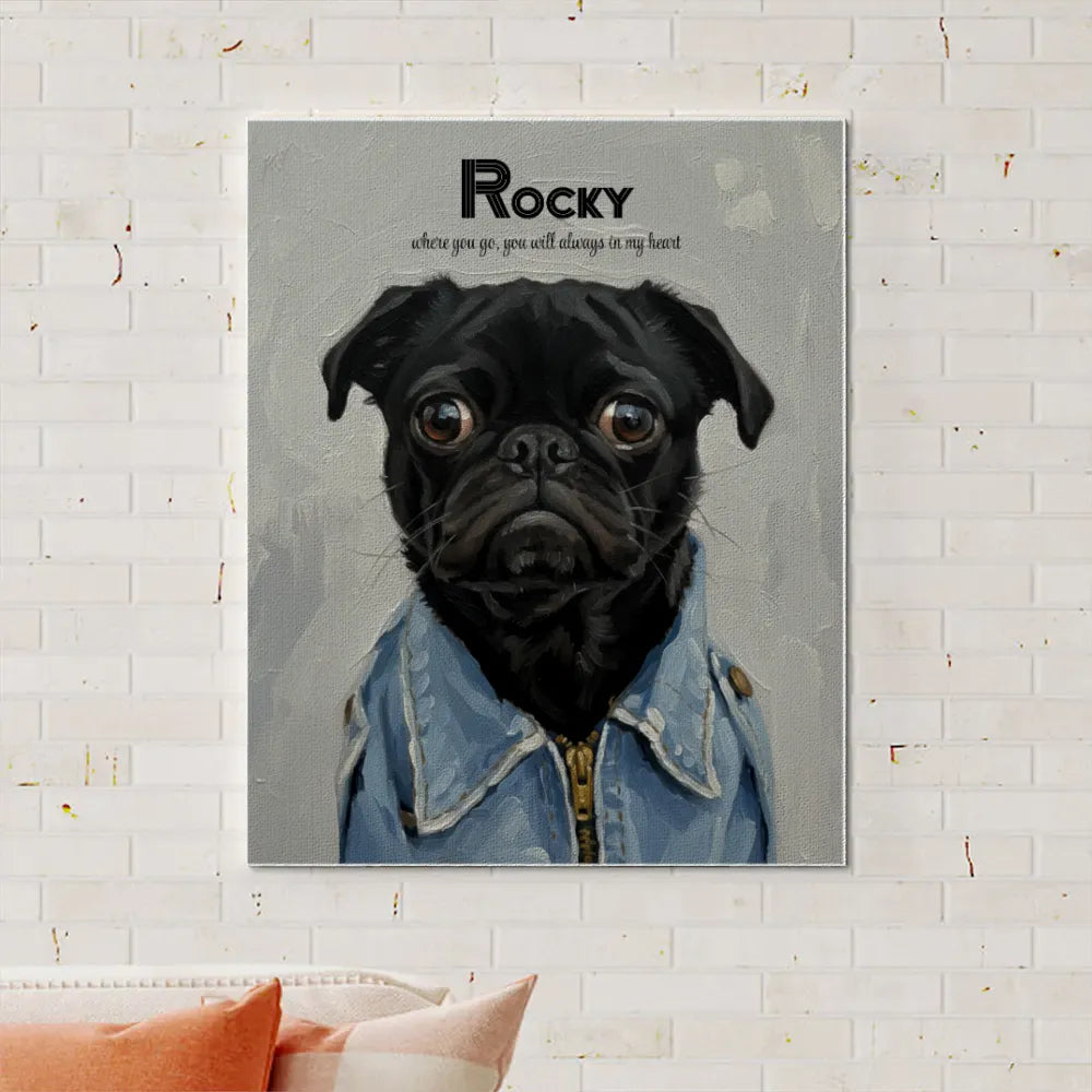 Custom Photo To Painting Style Vertical Canvas