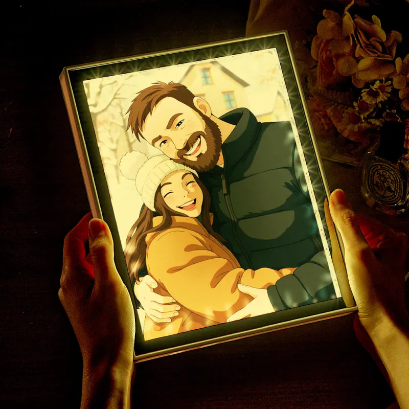 Custom Art Style Photo Mirror Night Light - furevermama