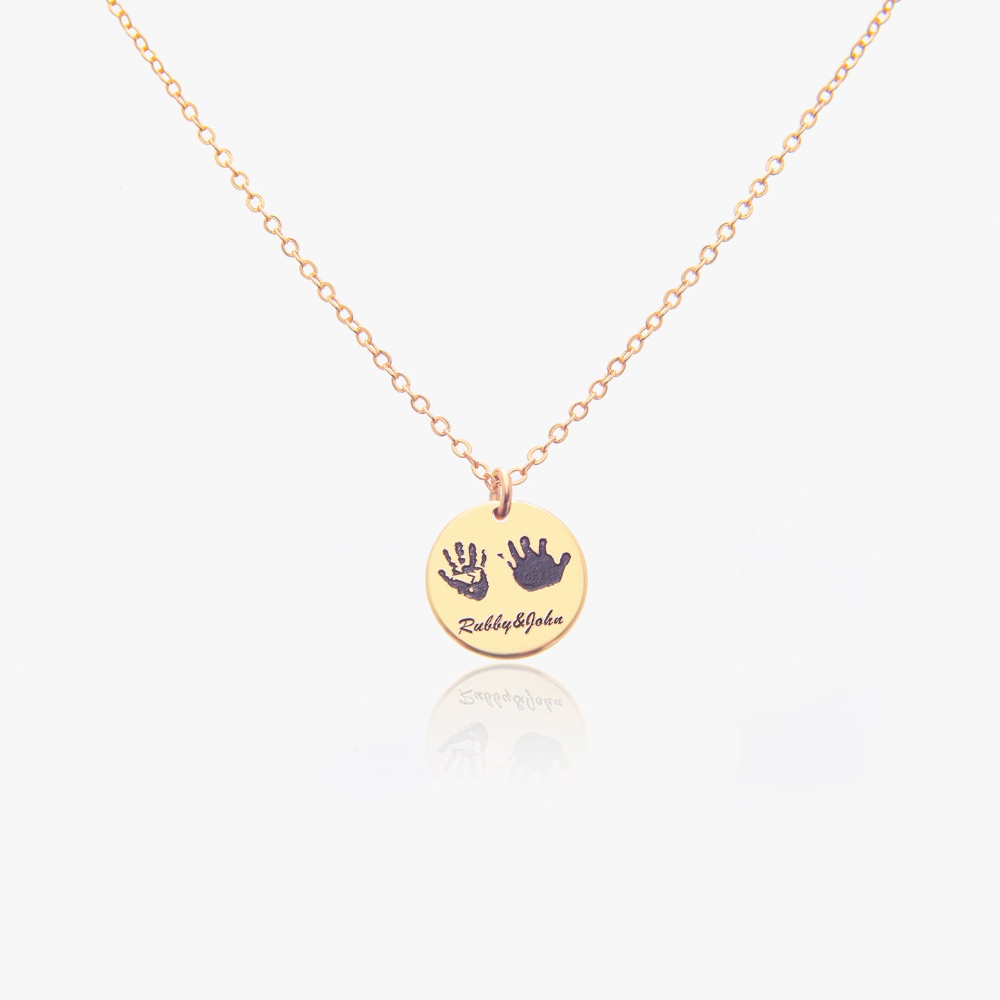 Handprint Necklace With Personalised Name - furevermama