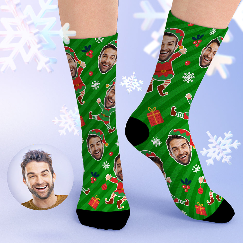 Custom Funny Face Christmas Socks, Your Christmas Gifts - furevermama