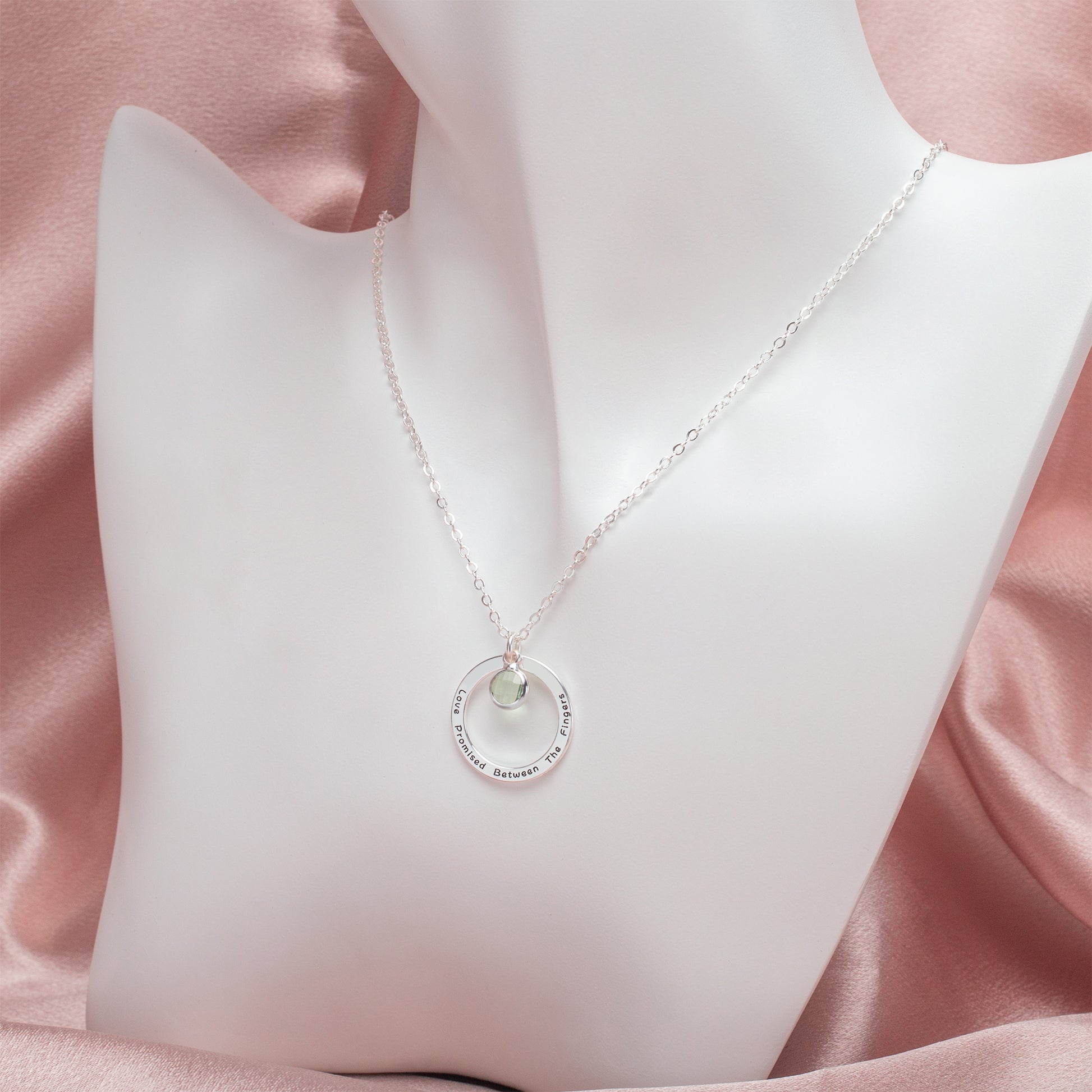 Personalised Birthstone 925 Sterling Sliver Necklace - furevermama