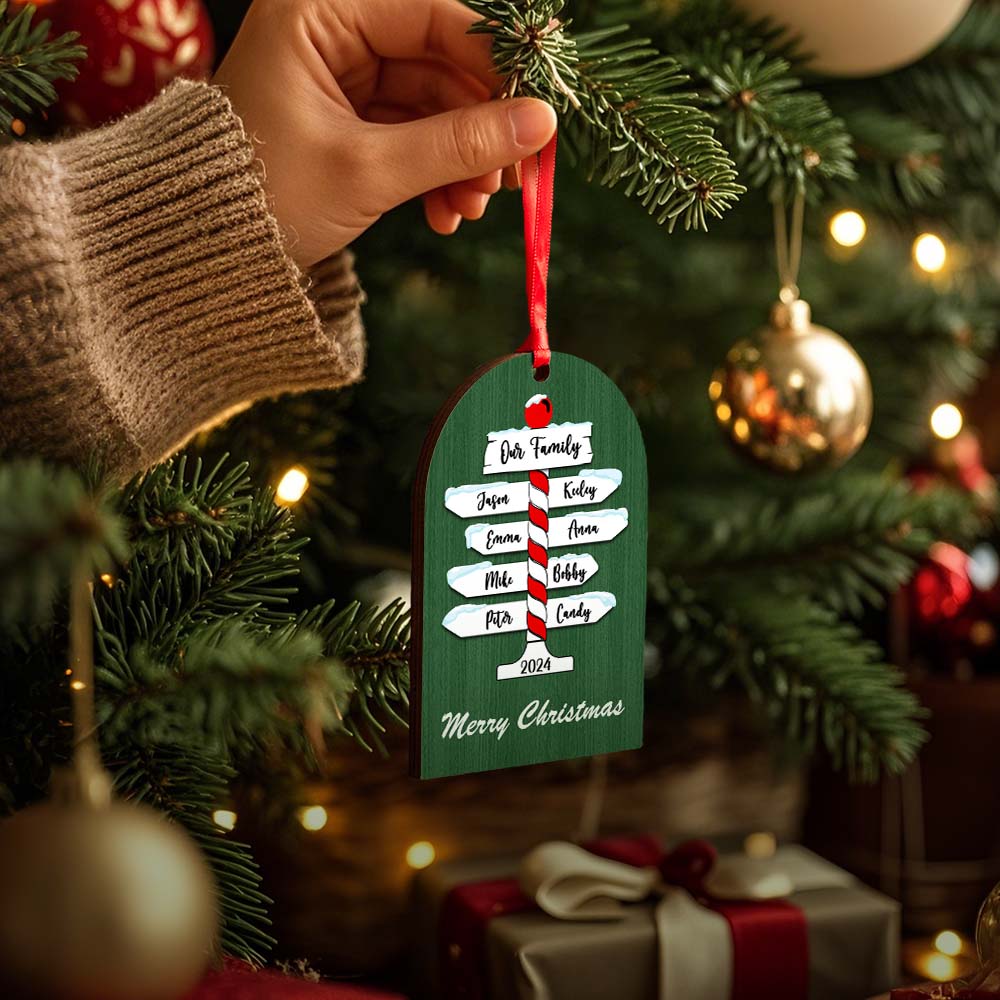 Personalized Christmas Ornaments with Family Name Ornament for Christmas Gift