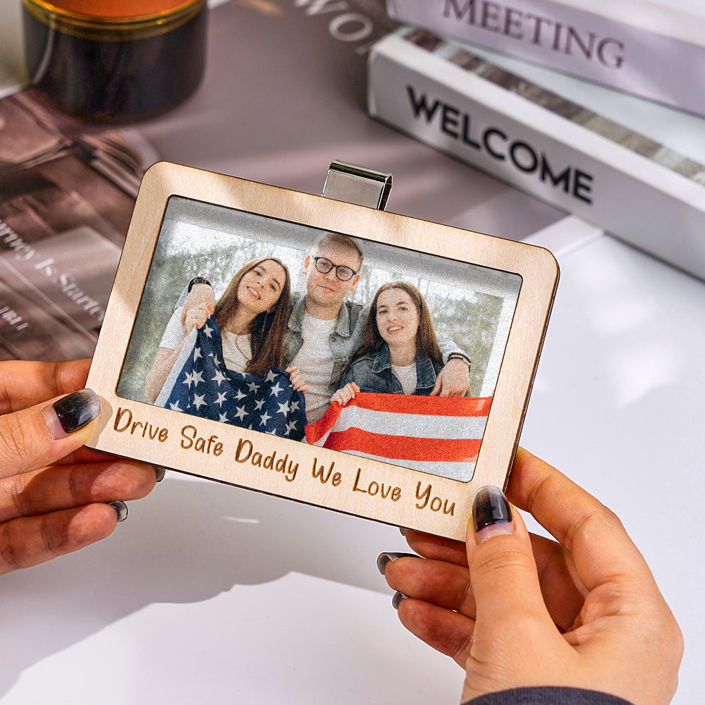 Personalized Photo Frame Car Sun Visor Clip