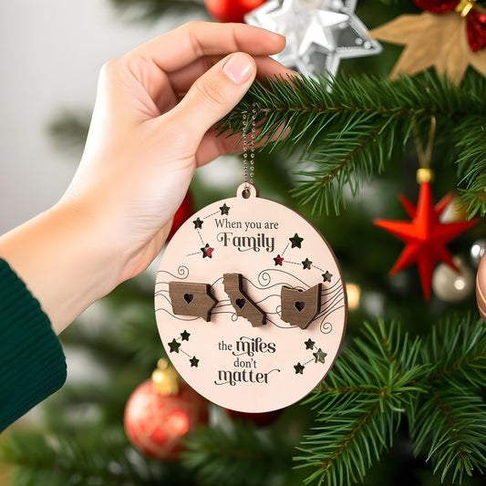 Family milestone ornament - 2 Layered Wooden Ornament - Christmas Gift For Family - furevermama