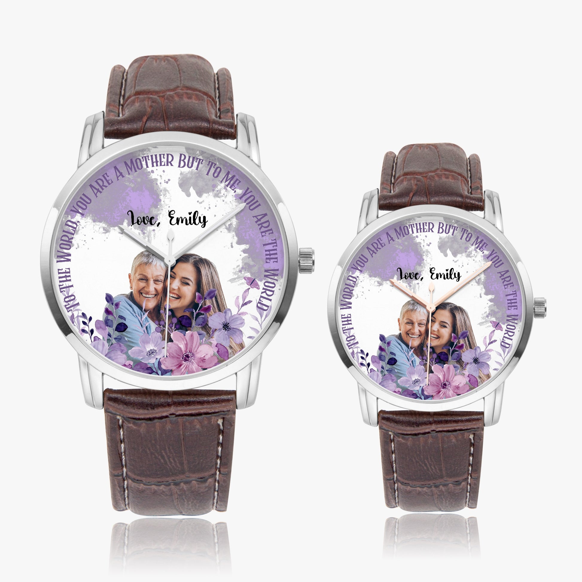 Personalized Premium Wide Type Quartz Watch - With Your Photo and Name - furevermama