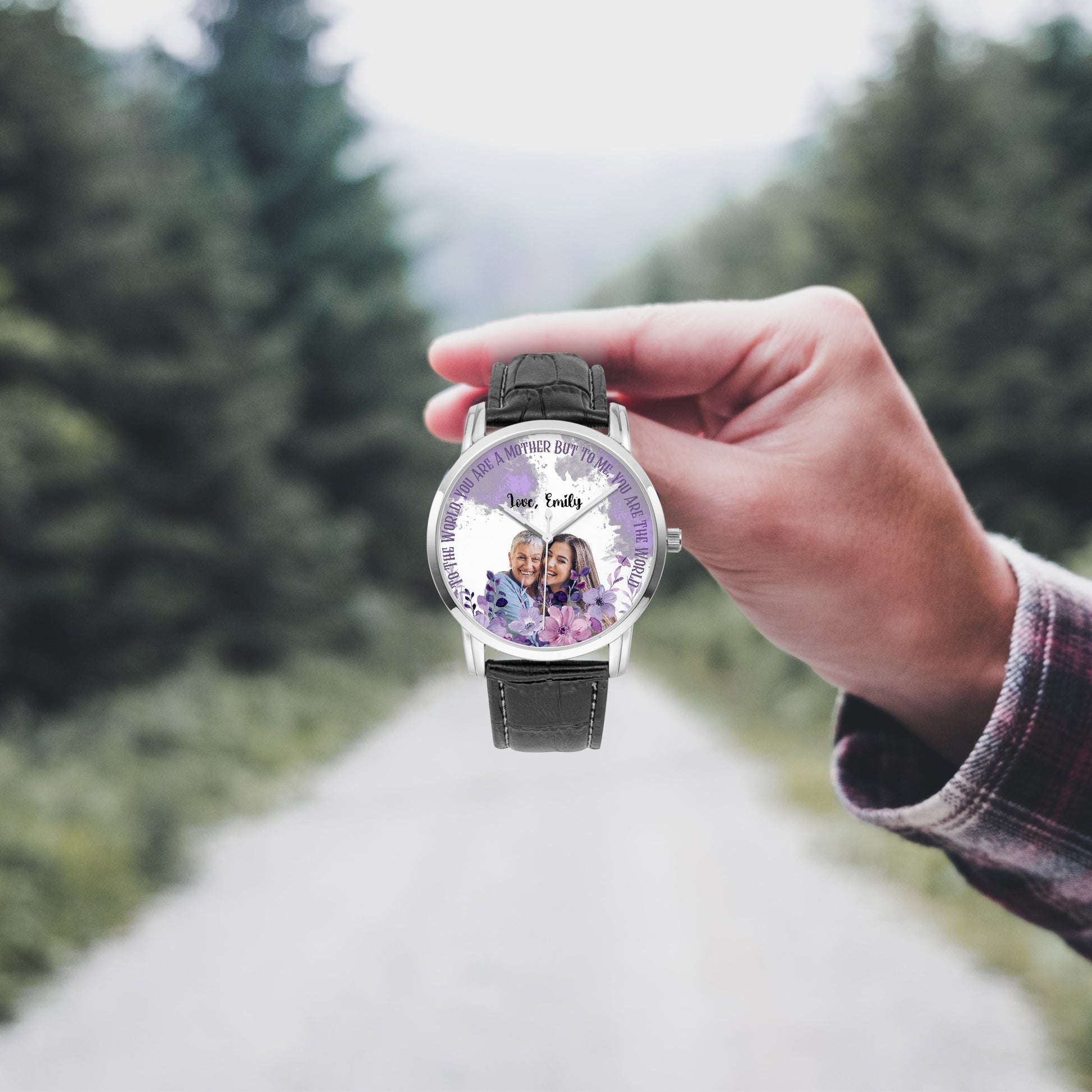 Personalized Premium Wide Type Quartz Watch - With Your Photo and Name - furevermama