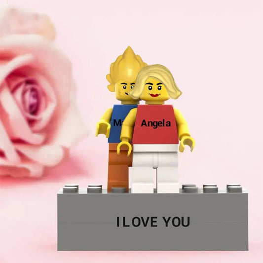 Personalized Minifig With Engraved Base and Display Box For Lovers