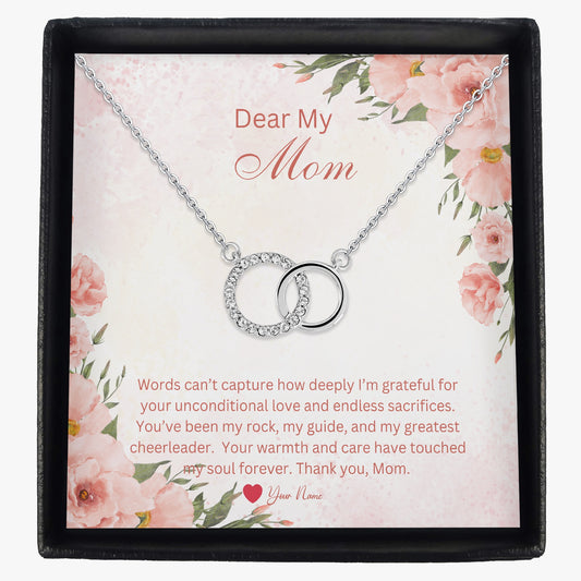 Interlocking Necklace For Mom - Custom Name On Message Card - furevermama