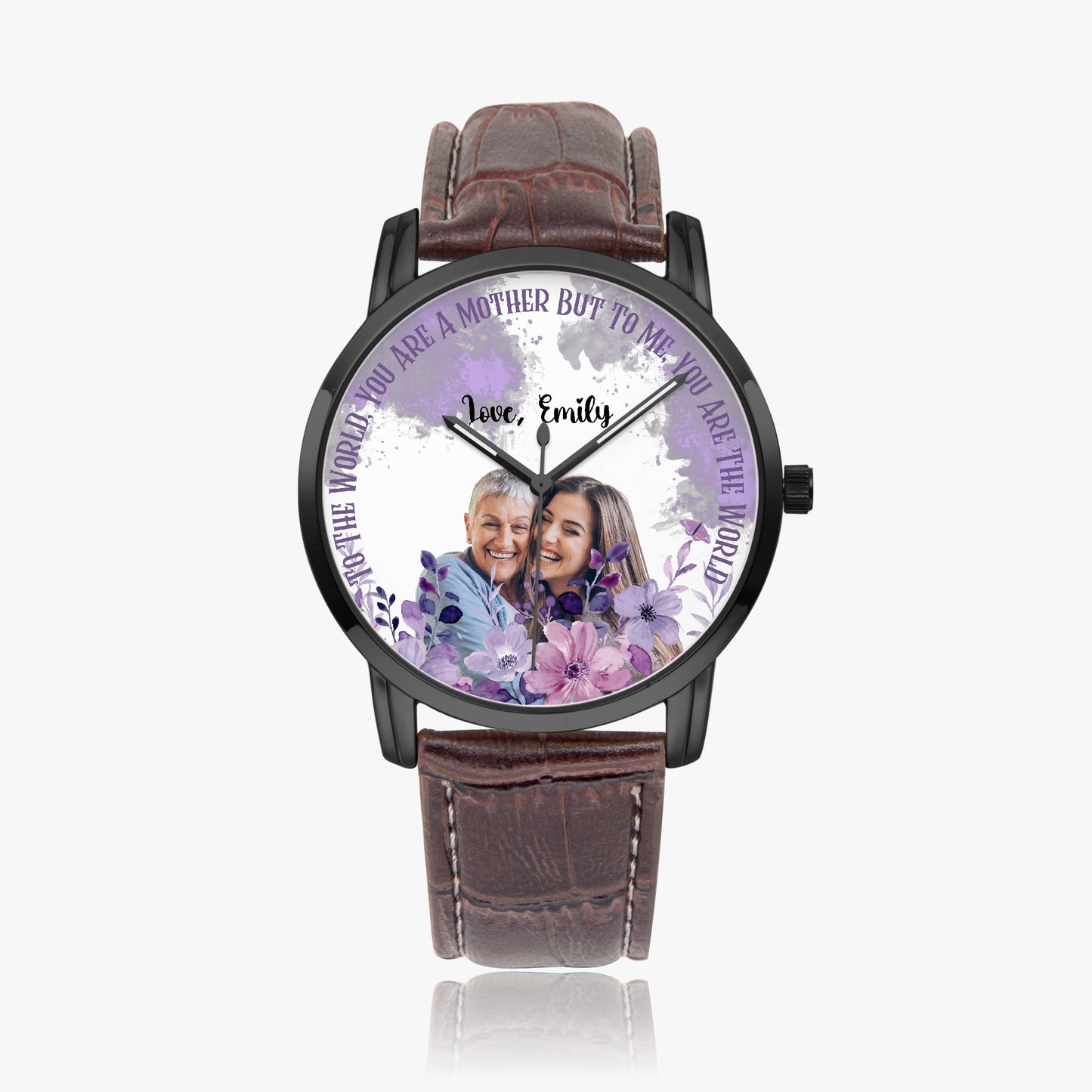 Personalized Premium Wide Type Quartz Watch - With Your Photo and Name - furevermama