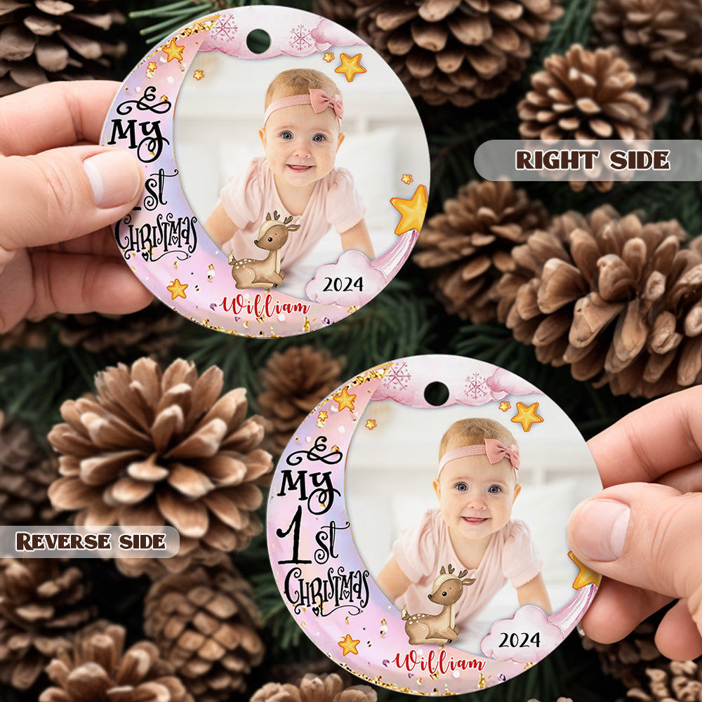 Baby's First Christmas Ornament - Personalised Photo Gift for Baby - furevermama