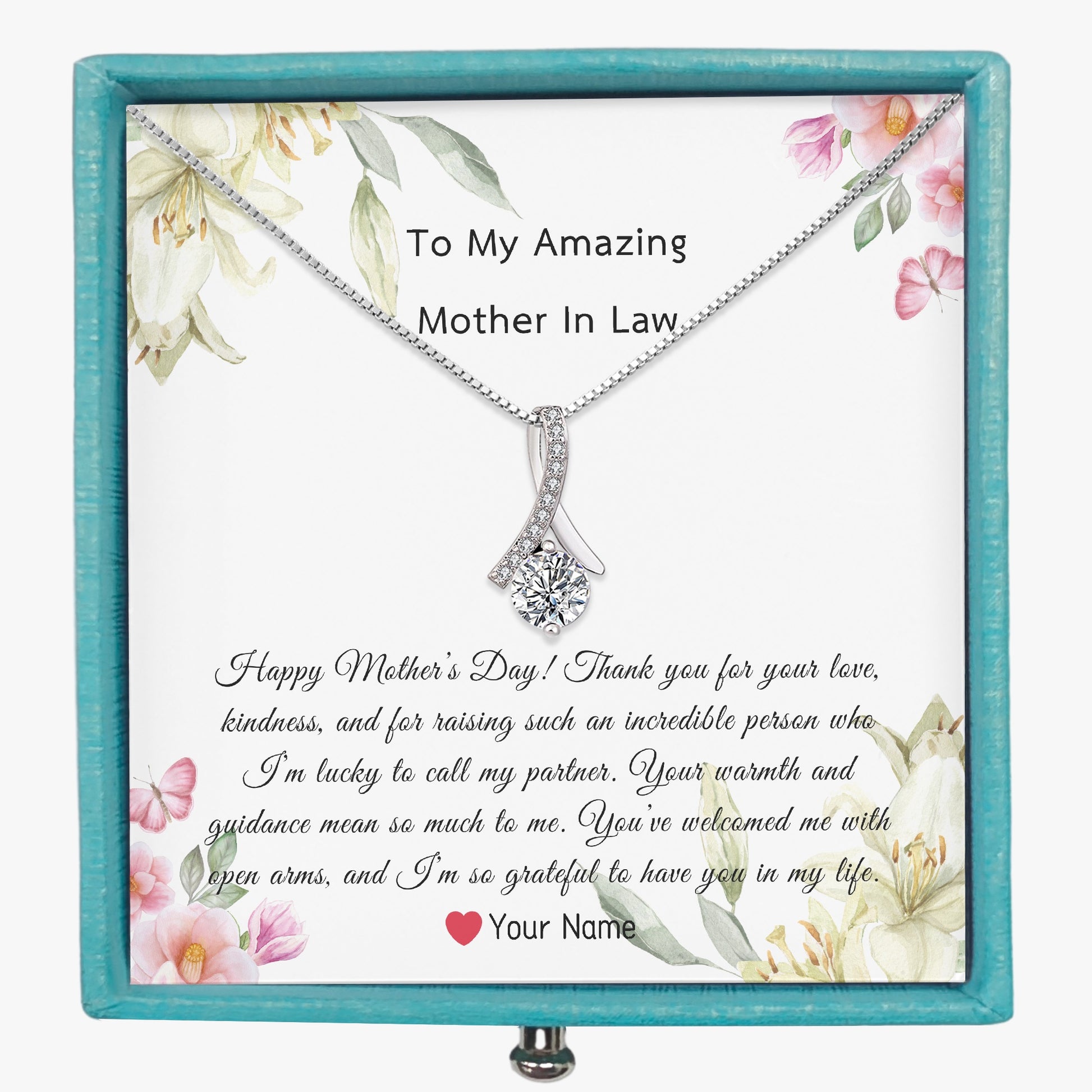 Elegant Necklace with Gift Box For Mother In Law - furevermama