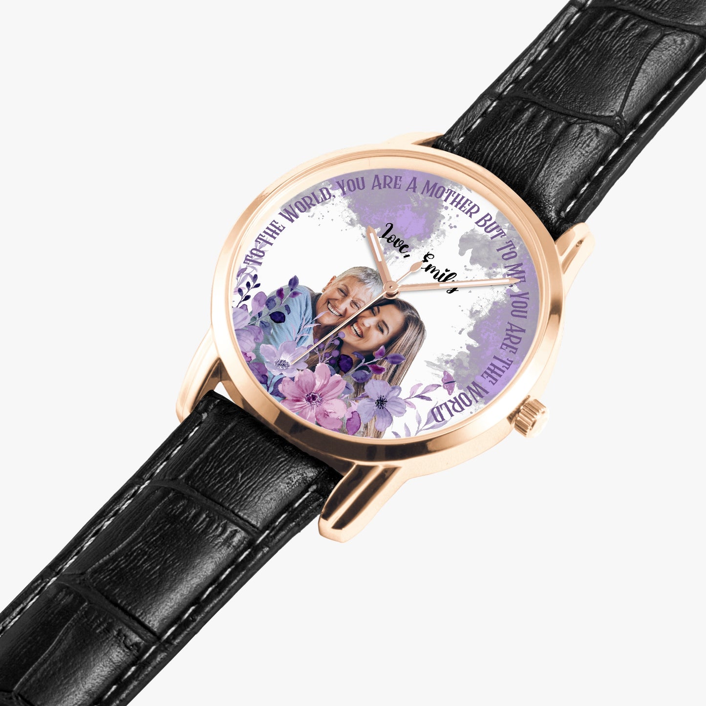 Personalized Premium Wide Type Quartz Watch - With Your Photo and Name - furevermama