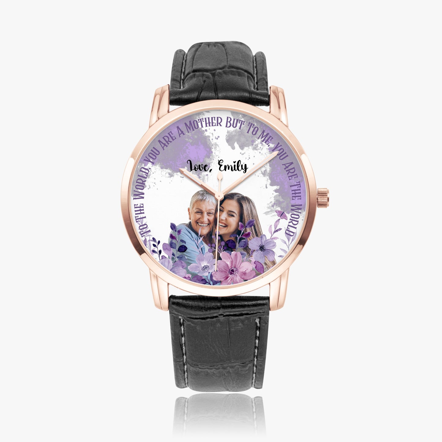 Personalized Premium Wide Type Quartz Watch - With Your Photo and Name - furevermama
