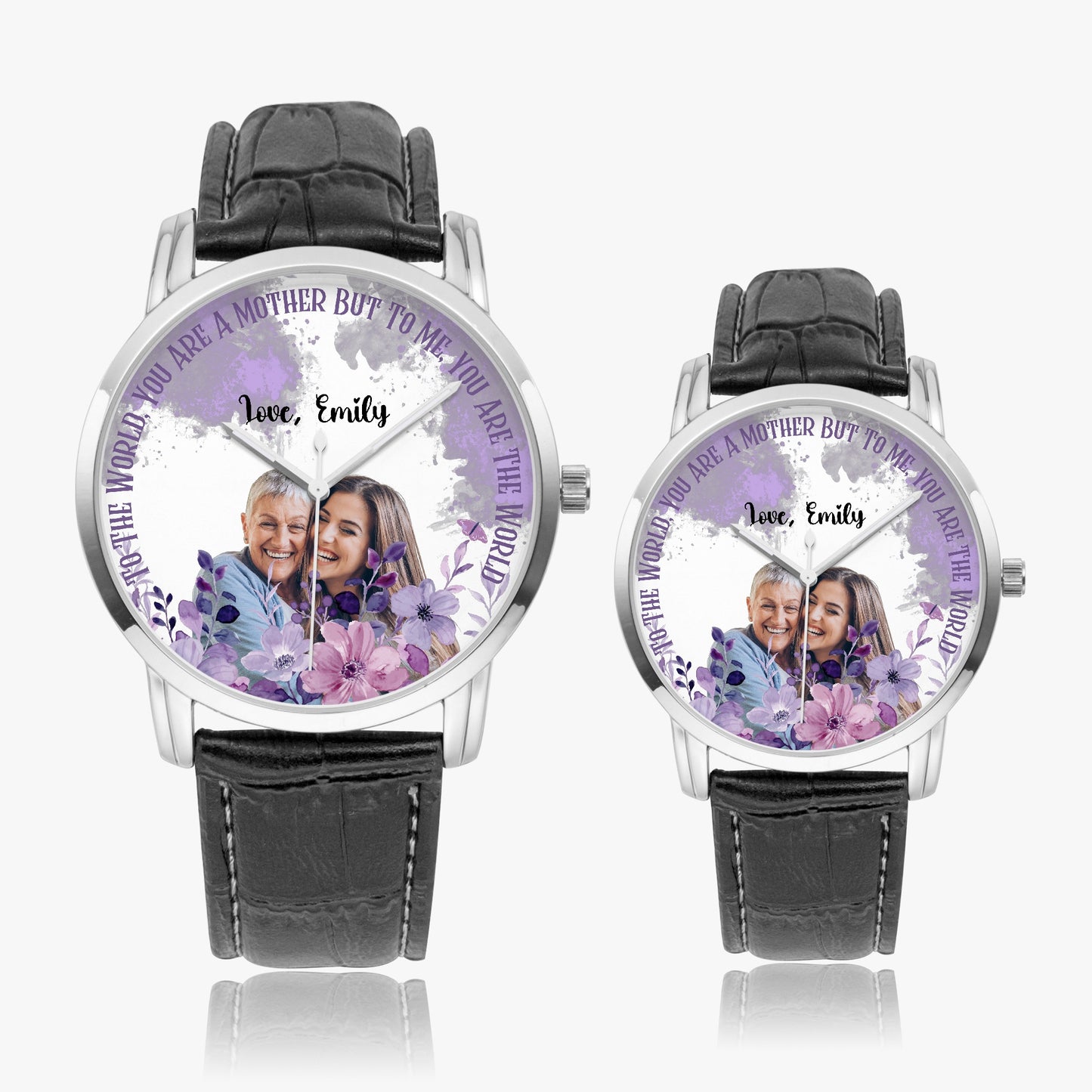 Personalized Premium Wide Type Quartz Watch - With Your Photo and Name - furevermama