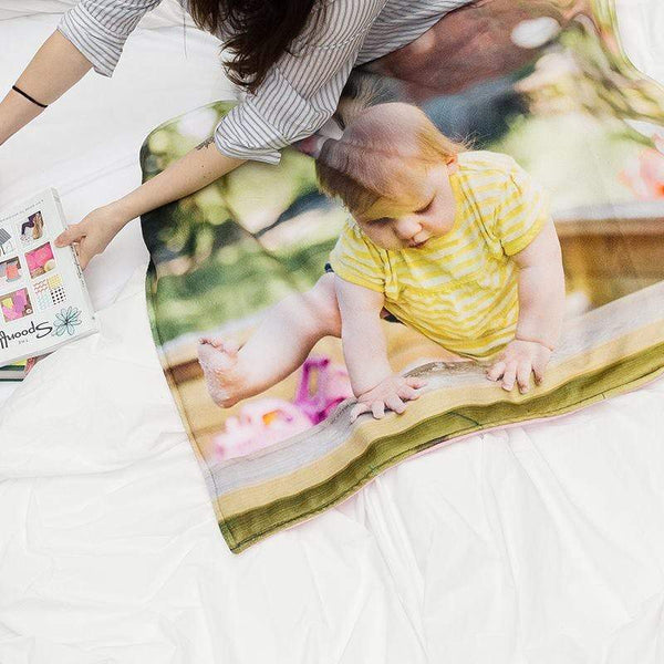 Personalized Photo Fleece Throw Blanket - furevermama