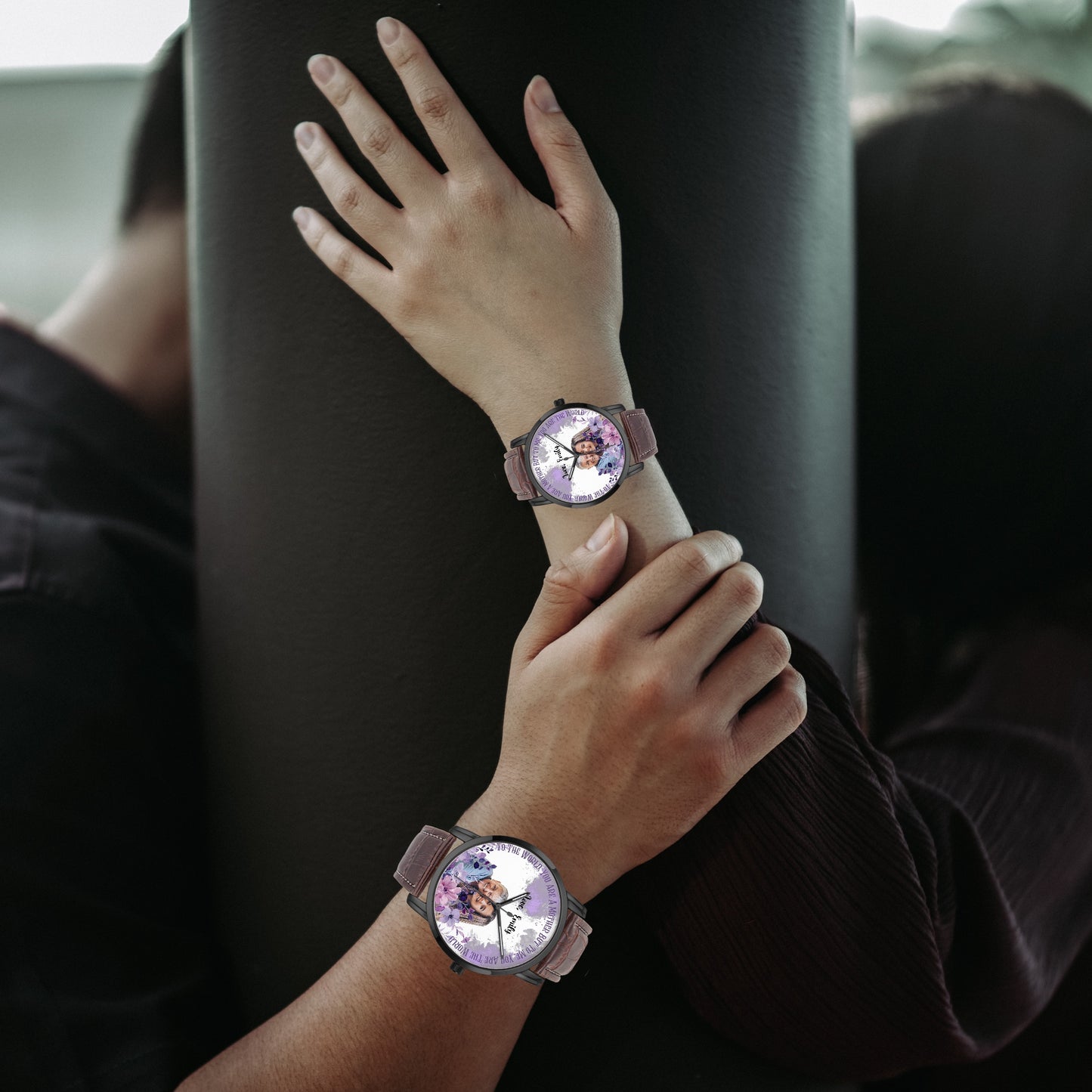 Personalized Premium Wide Type Quartz Watch - With Your Photo and Name - furevermama