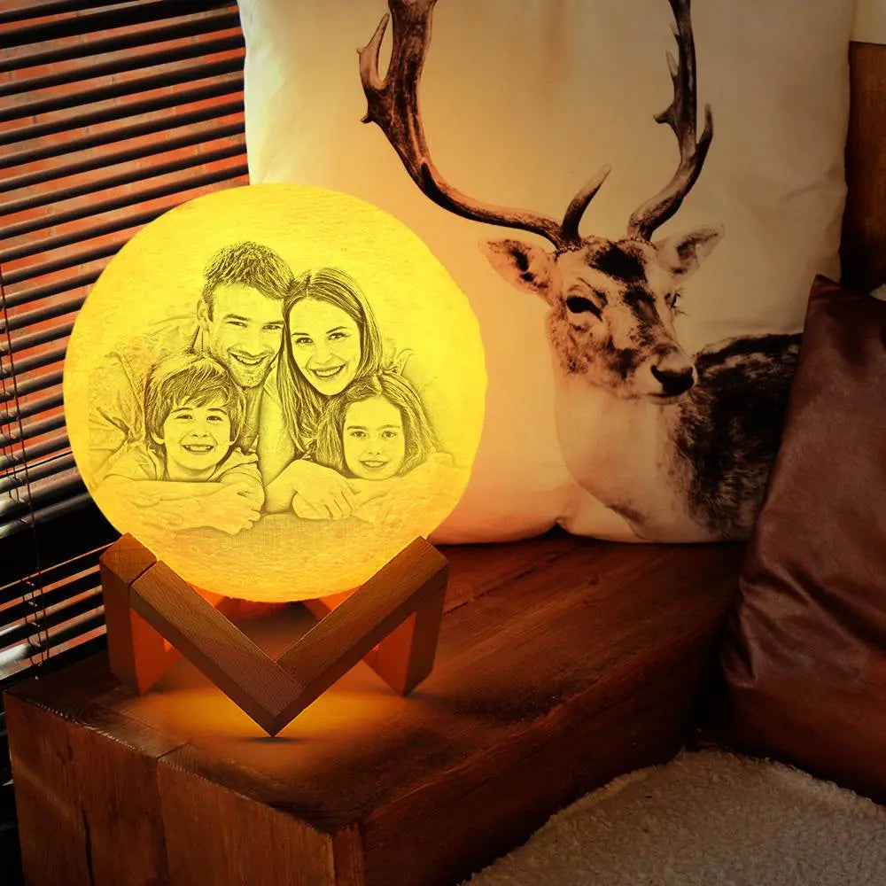 Custom 3D Printed Photo Lunar Light Moon Lamp - Mother's Day Gift - furevermama