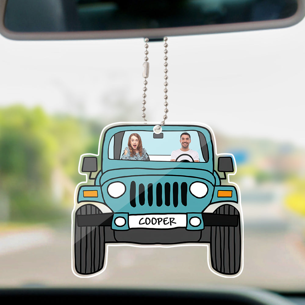 Personalized Photo Jeep Ornament