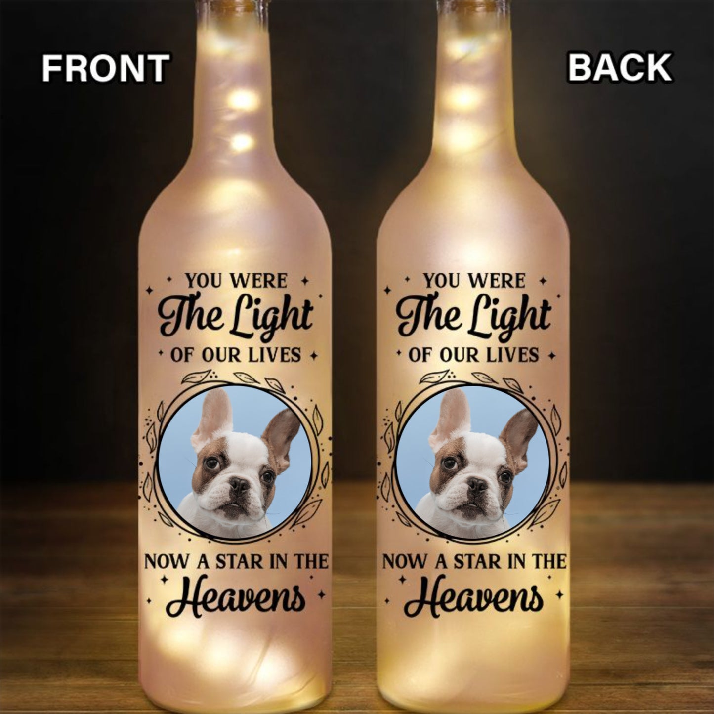 A Star In The Heavens - Personalized Photo Bottle Light - furevermama