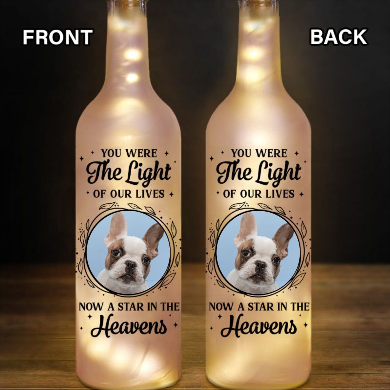 A Star In The Heavens - Personalized Photo Bottle Light - furevermama