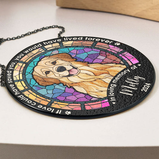 Custom Photo Life Is Better With Dog - Personalized Custom Window Hanging Suncatcher - furevermama